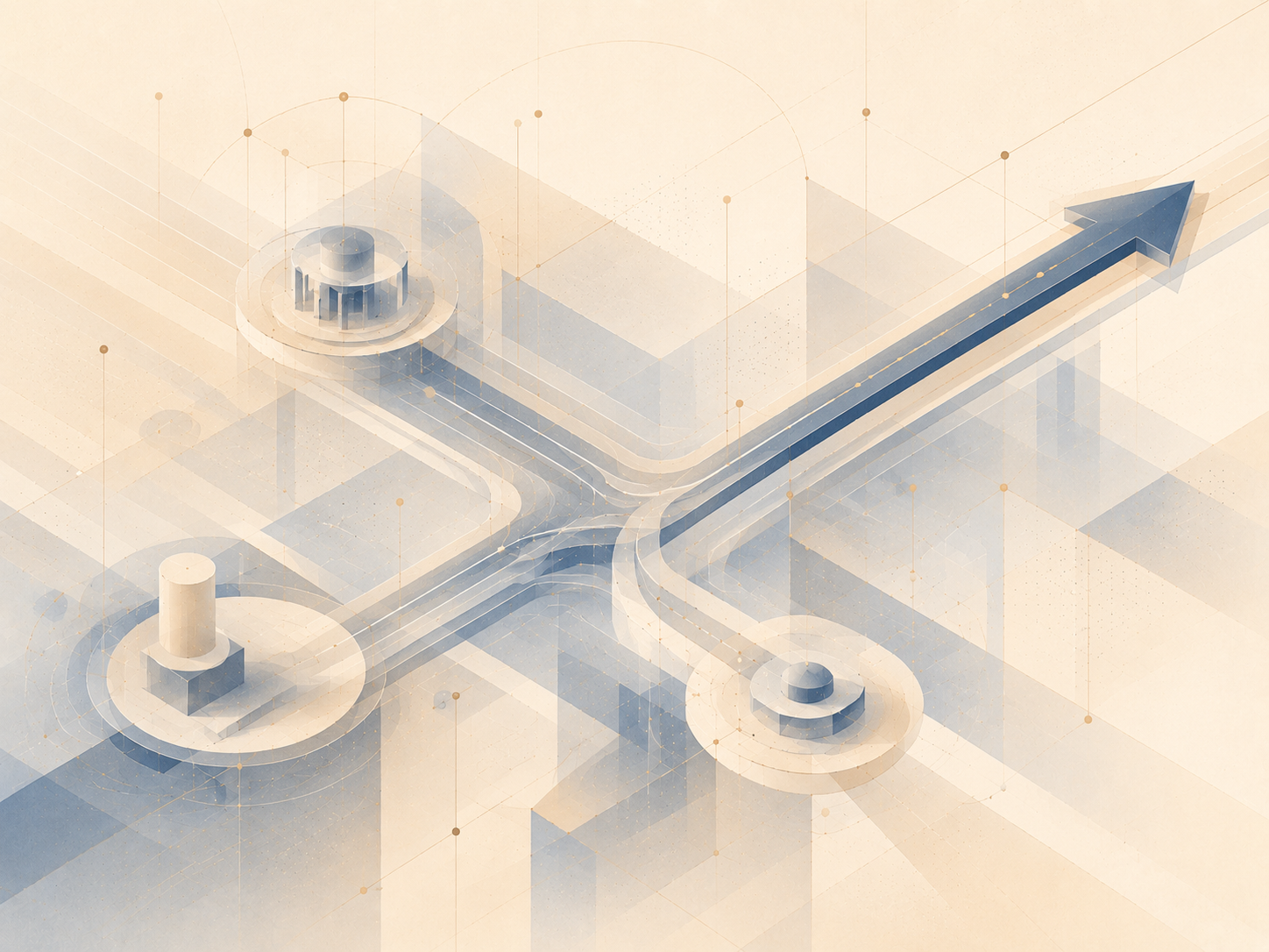 An abstract image conveying strategic alignment