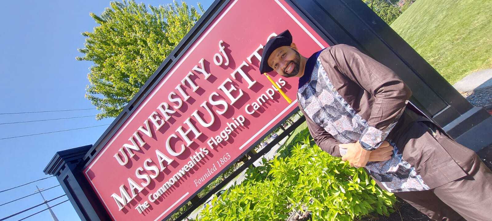 UMass Amherst Sign Graduation